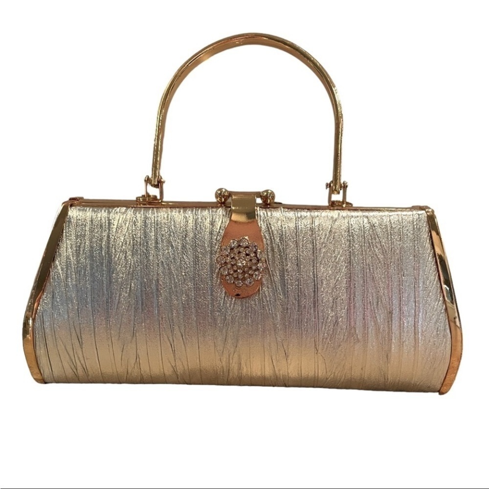 Elegant Gold Evening Clutch Handbag